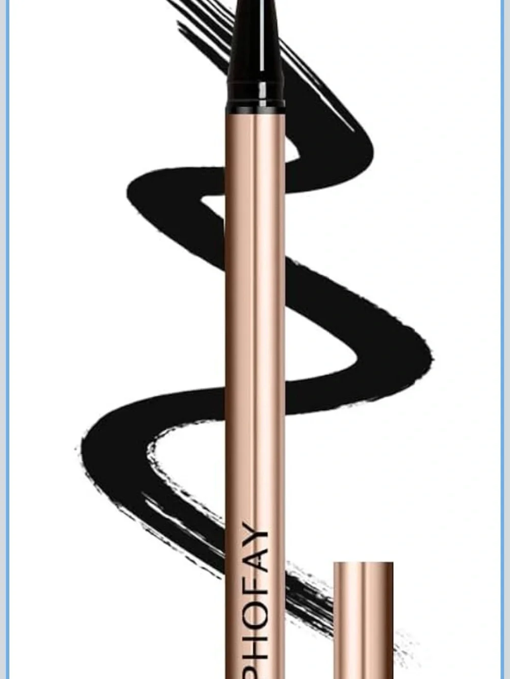 Phofay Black Eyeliner Pen — Precision Liquid Liner (Black)